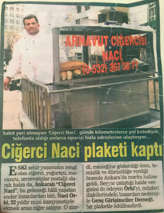 Göksel Gümüşdağ�ın seyyar ciğer satıcılığı yaptığı iddiasıyla